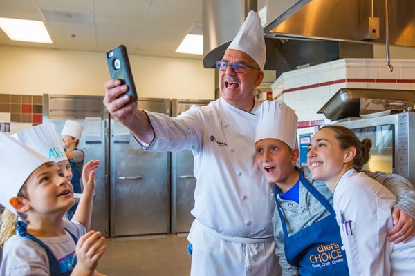 Taking a selfie during the Chef’s Choice summer camp.