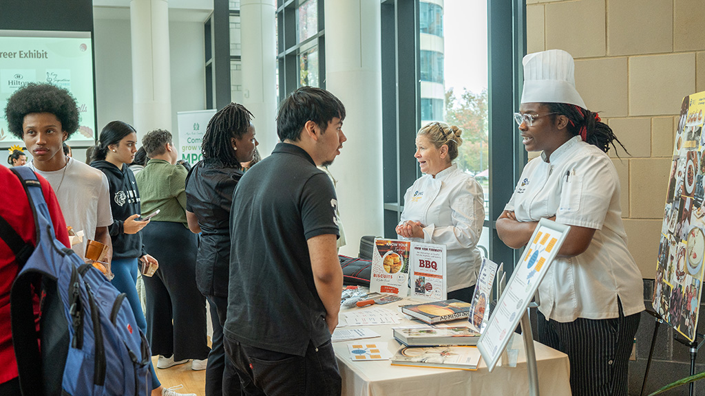 Students at the Charlotte Campus Hospitality Career Exhibit